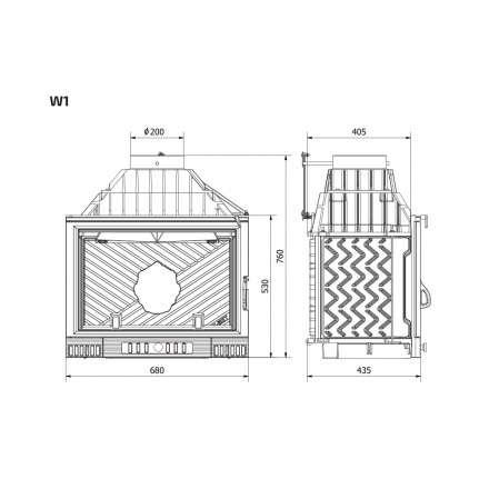 Каминная топка Kawmet W1-18 кВт Феникс в Гродно
