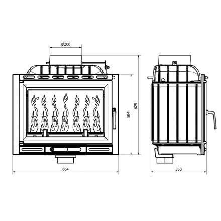 Каминная топка Kawmet W13A-11,5 кВт EKO в Гродно