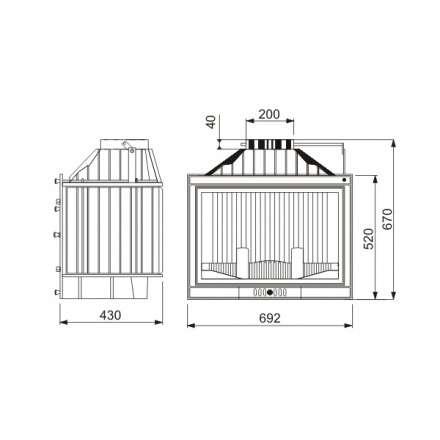 Каминная топка Invicta 700 PRIMO с шибером в Гродно