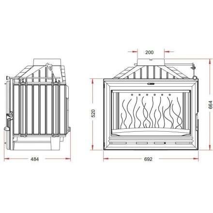 Каминная топка Invicta 700 Option с шибером в Гродно