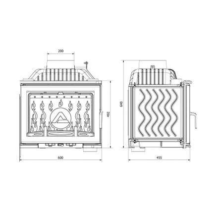 Каминная топка Kawmet W17 12,3 кВт EKO в Гродно