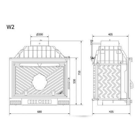 Каминная топка Kawmet W2-14,4 кВт в Гродно