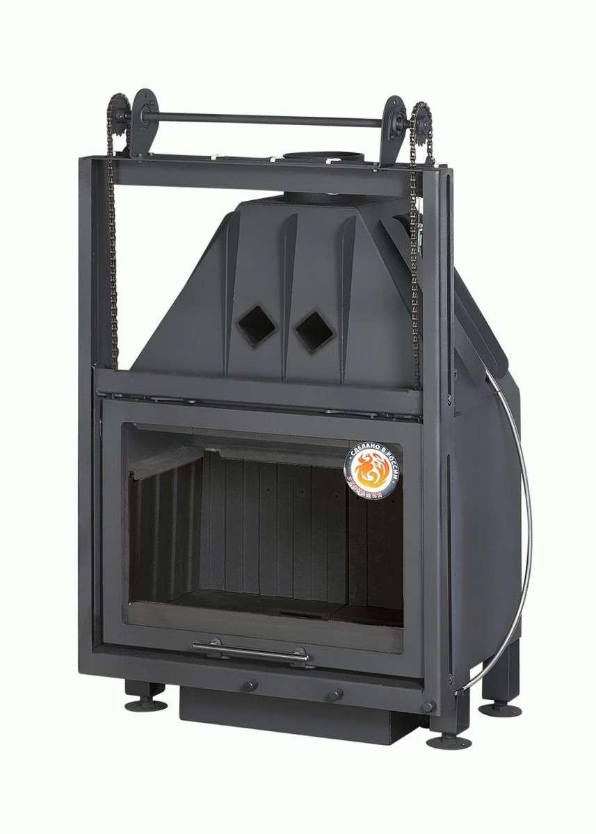 Каминная топка Экокамин Альфа 700K с контргрузом черный шамот купить в Гродно