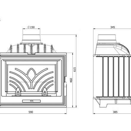 Каминная топка Kawmet W13 9,5 кВт в Гродно