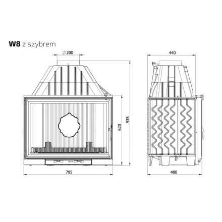 Каминная топка Kawmet W8-17,5 кВт EKO в Гродно