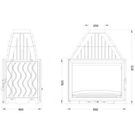 Каминная топка Invicta 700 Double Face в Гродно