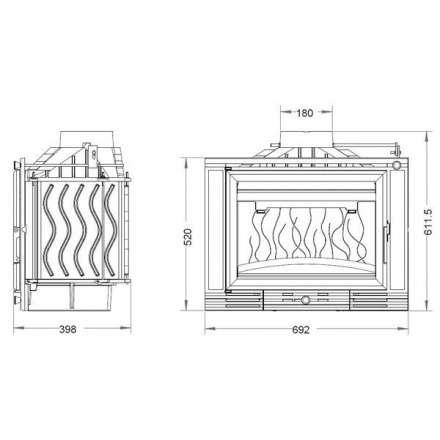 Каминная топка Invicta 700 Minos с шибером в Гродно