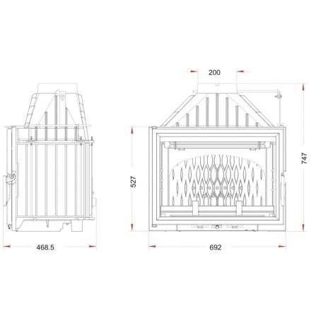 Каминная топка Invicta 700 Grand Vision с шибером в Гродно
