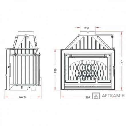 Каминная топка Invicta 700 Compact с шибером в Гродно