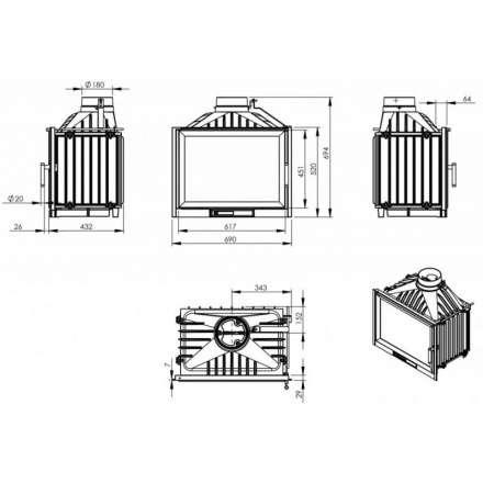 Каминная топка NORDflam Trent в Гродно