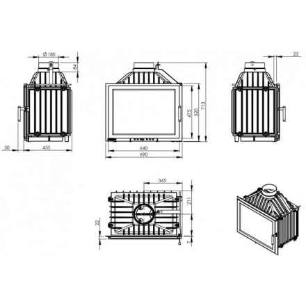 Каминная топка NORDflam Torn в Гродно