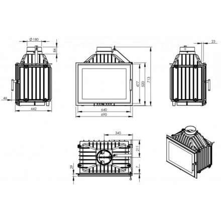 Каминная топка NORDflam Torn lux в Гродно