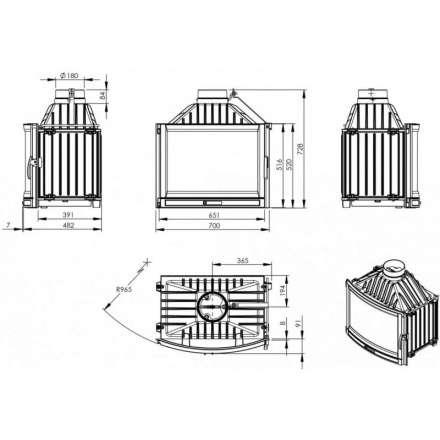 Каминная топка NORDflam Falcon в Гродно
