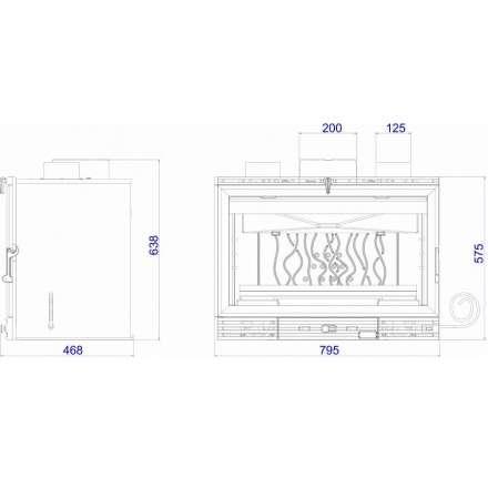 Каминная топка Invicta 800 Grand Vision Turbo в Гродно