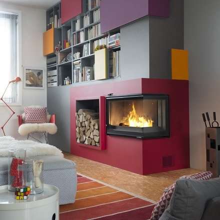 Каминная топка Invicta d’Angle Vitre стекло слева в Гродно