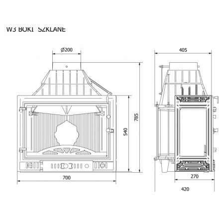Каминная топка Kawmet W3PLB-16,7 кВт в Гродно