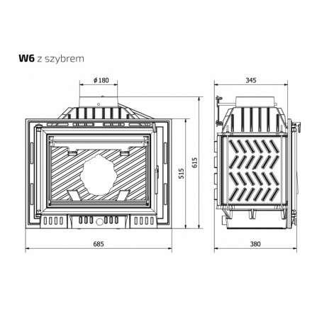 Каминная топка Kawmet W6-13,7 кВт в Гродно