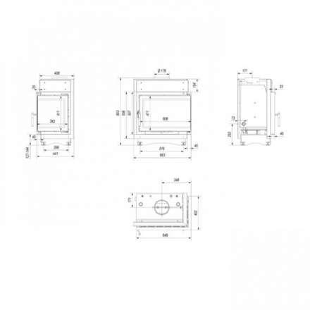 Каминная топка Kratki Maja/PW/BP/12/BS/W/Deco в Гродно