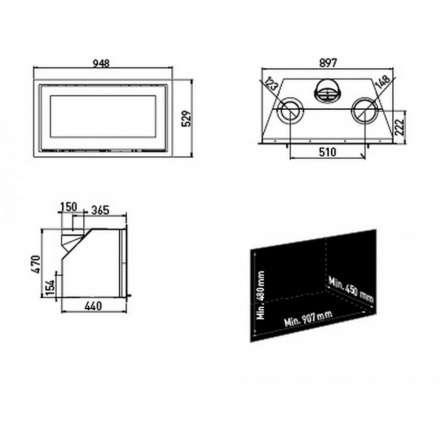 Каминная топка Lotus H470 W в Гродно