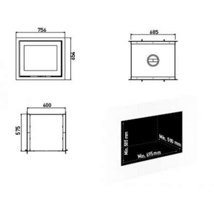 Каминная топка Lotus H570 T Magic в Гродно