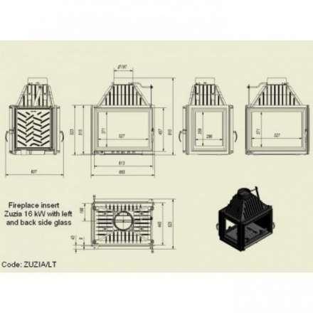 Каминная топка Kratki Zuzia/PT в Гродно
