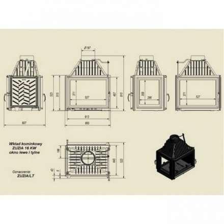 Каминная топка Kratki Zuzia/LT в Гродно