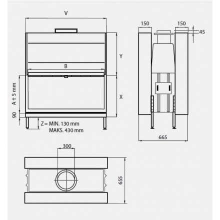 Каминная топка KFD Linea DF V 1190 4.0 в Гродно