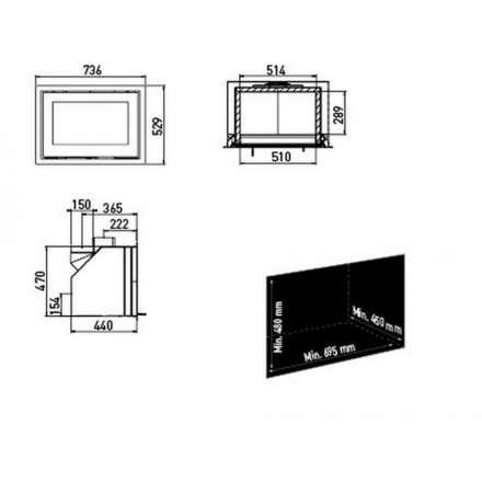 Каминная топка Lotus H470 в Гродно