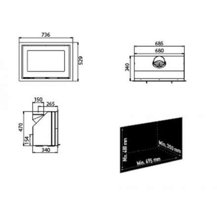 Каминная топка Lotus H370 Petite в Гродно