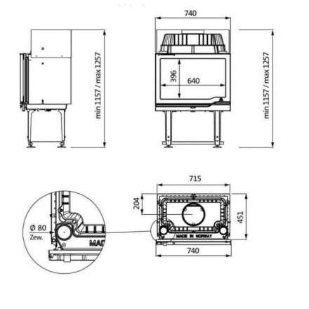 Каминная топка Jotul I 570 Flat в Гродно