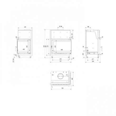 Каминная топка Kratki Zuzia/PW/BP/19/BS/W/Deco в Гродно