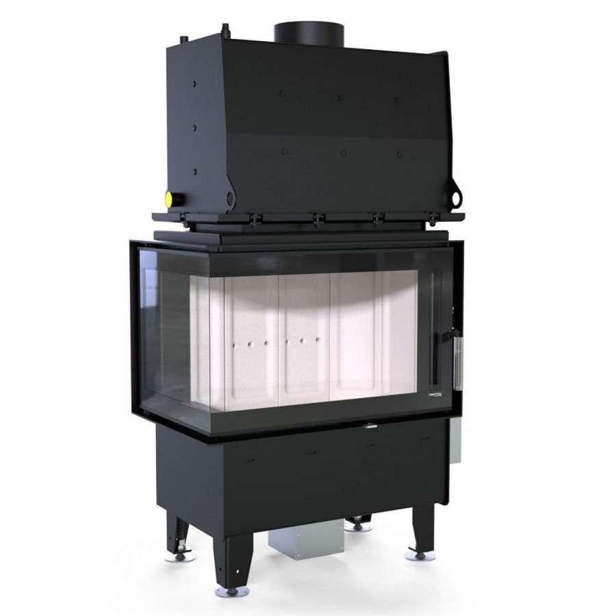 Каминная топка Defro Home RIVA SM BL SHORT угловая, с водяным контуром Амазонка бай фото в Гродно