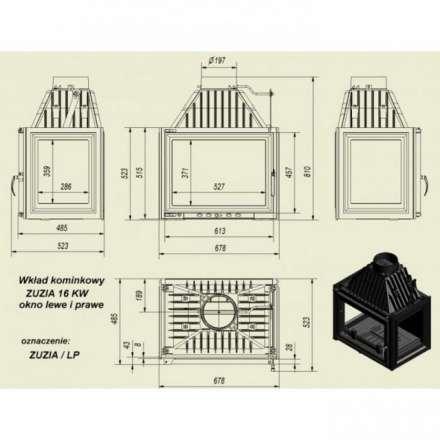 Каминная топка Kratki Zuzia/LP в Гродно