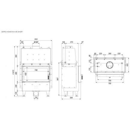 Каминная топка DEFRO HOME RIVA LA SHORT с водяным контуром в Гродно