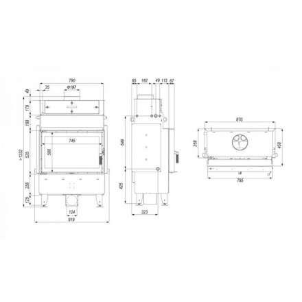 Каминная топка Defro Home Navi ME с водяным контуром в Гродно