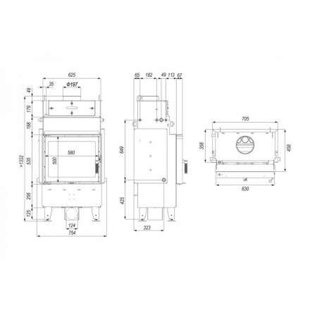 Каминная топка Defro Home Navi SM с водяным контуром в Гродно