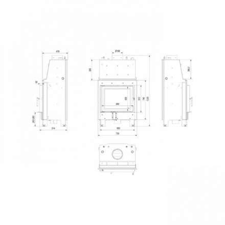 Каминная топка Kratki MBZ/PW/13/W в Гродно
