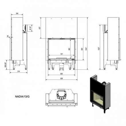 Каминная топка Kratki Nadia/13/G в Гродно