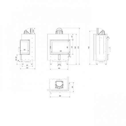 Каминная топка Kratki Lucy/12/P/BS в Гродно