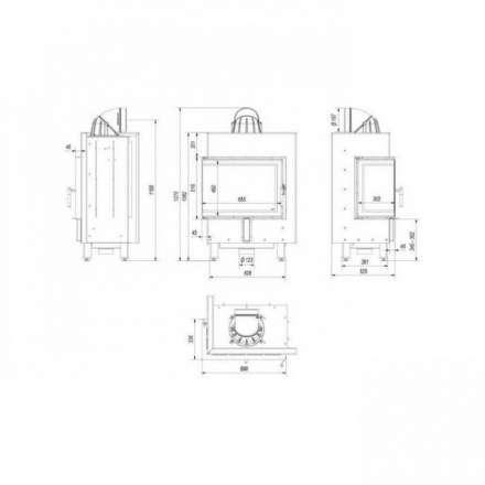 Каминная топка Kratki Lucy/12/L/BS в Гродно