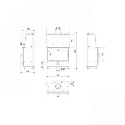 Каминная топка Kratki Lucy/PW/16/W в Гродно