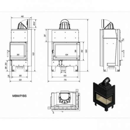 Каминная топка Kratki MBM/P/BS в Гродно