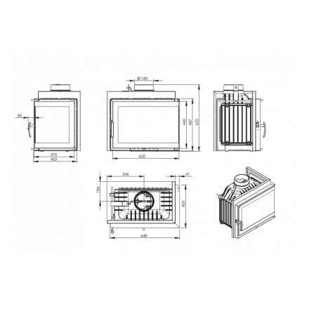 Каминная топка NORDflam Parma left в Гродно