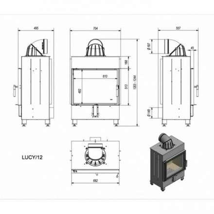 Каминная топка Kratki Lucy/12 в Гродно