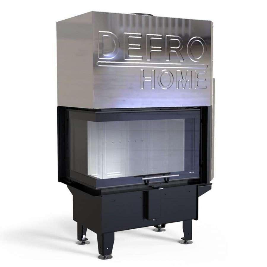 Каминная топка DEFRO HOME RIVA SM BL G SHORT угловая с водяным контуром и подъемом стекла вверх Амазонка бай фото в Гродно