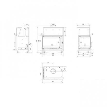 Каминная топка Kratki Oliwia/PW/BL/17/BS/W/Deco в Гродно