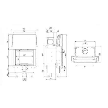 Каминная топка Defro Home Navi SM G с водяным контуром и подъемом стекла вверх в Гродно
