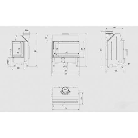 Каминная топка Kratki Zibi/P/BS/DECO в Гродно