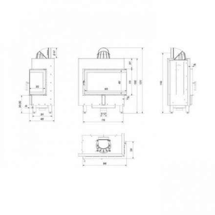 Каминная топка Kratki Lucy/14/P/BS в Гродно