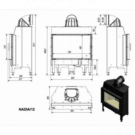 Каминная топка Kratki Nadia/12 в Гродно